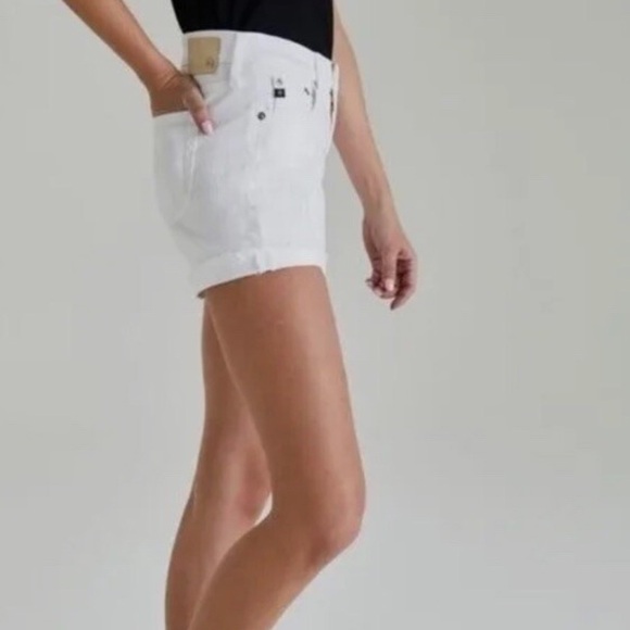 AG Adriano Goldschmied Hailey Ex-Boyfriend Roll-Up Jean Shorts - Picture 2 of 10